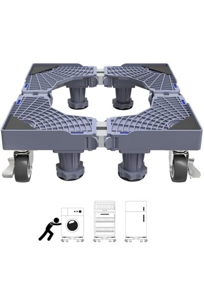 Generic Sumkyle Washing Machine Base Stand with 4 Locking Wheels, Fridge Stan...