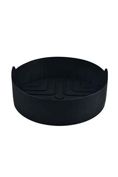 rosberg Formă de silicon pentru AirFryer R51980RS, rotundă, 18,8 x 5,5 cm, neagră