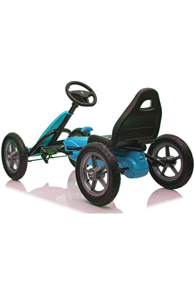 KidsCare Karera Blue Pedal Go Kart with Inflatable Wheels