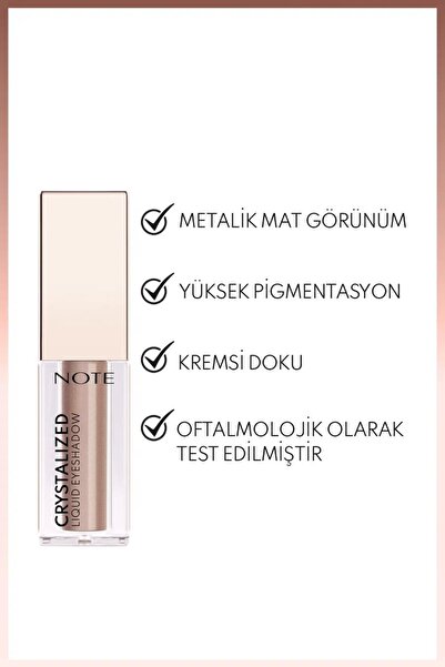 NOTE Crystalized Liquid Eyeshadow Likit Metalik Göz Farı - 10 Sand Whisper