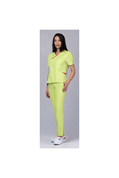 tag Costum medical ONYX Premium pentru femei, Green Apple, cu căptușeală Cicl...