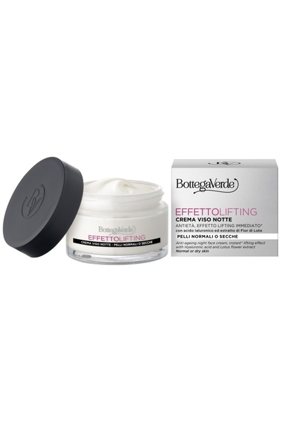 Bottega Verde Night Face Cream with Lifting Effect, Shea Butter & Hyaluronic ...