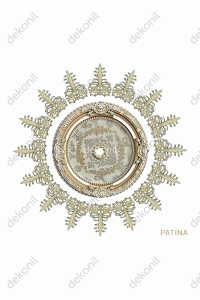 Dekonil Oval Patina (Krem) Saray Tavan Paketi 60cm