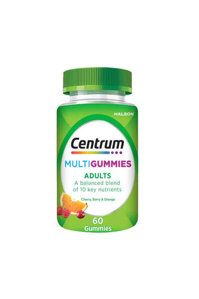 Centrum Gummies Multivitamin Dietary Supplement For Adults With Cherry, Berry, And Orange Flavor 60