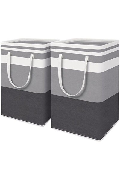 Generic Bolivia's Laundry Basket, 2 Pack Waterproof Freestanding Laundry Hamper, 75L Collapsible Tall Clothe