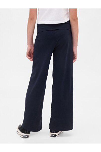GAP Kız Çocuk Lacivert Wide-Leg Foldover Leggings Tayt