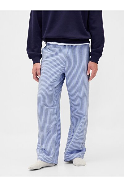 GAP Kadın Açık Mavi Softest Flannel Pijama Altı