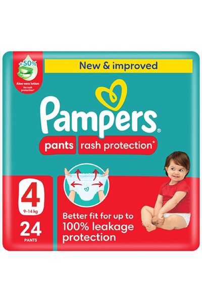 Pampers بامبرز كلوت حماية من التسلخات مقاس 4 - 24 حفاضة