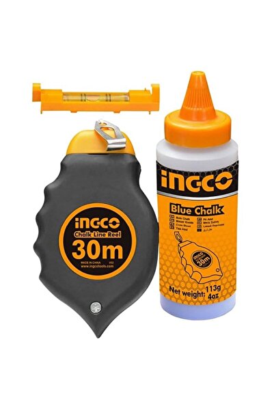 Ingco بكرة خط الطباشير HCLR0130 أداة احترافية شديدة التحمل لوضع علامات دقيقة في البناء، كاليفورنيا