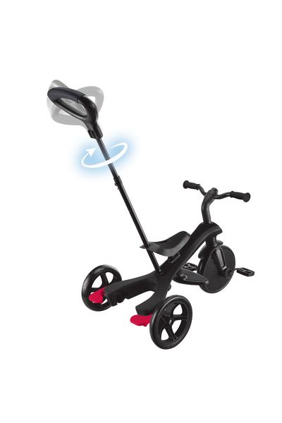 Globber Explorer Trike Convertible Adjustable 4 in 1 Kids Tricycle – Multi Stage Ride On – Black