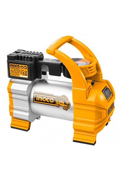 Ingco AAC1408 12V Portable Air Compressor, Digital Gauge, Car & Bike Tire Inflator, Compact Design