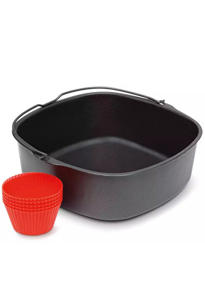 Philips Set accesorii pentru friteuză cu aer HD9925/01, 1,3 l, strat antiaderent, 8 piese, negru