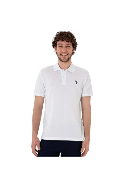 U.S. Polo Assn. White Men's Polo T-Shirt