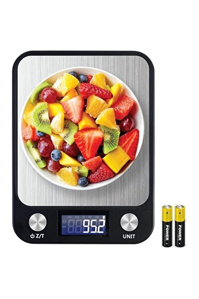 Generic ميزان مطبخ رقمي من SKY-TOUCH، ميزان طعام متعدد الوظائف مع شاشة LCD، منصة من الفولاذ المقاوم للصدأ،