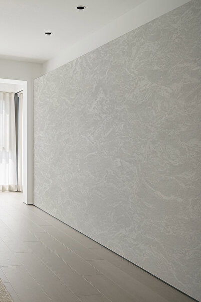 dreamwall Gri Mermer Görünümlü Tek ParçaTekstil Duvar Kağıdı