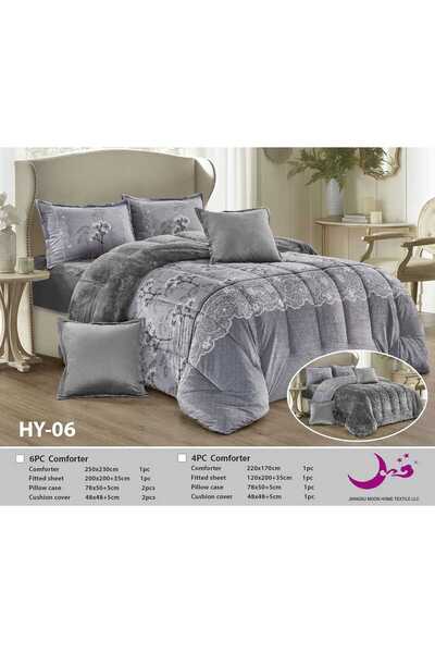 Moon Winter fur printed bedspread for two people