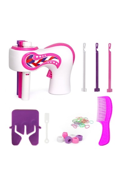 dalimag Instrument electric de împletit păr cu accesorii, design sigur pentru copii, multicolor