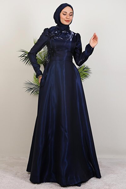 giz astore Rüya Organze Abiye Lacivert