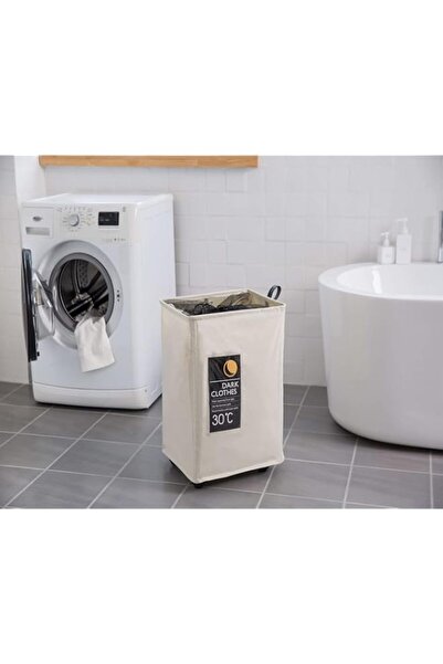 Generic Qadir Laundry Basket Laundry Hamper Bin Clothes Sorter Storage Organizer Bag Collapsible with Wheel