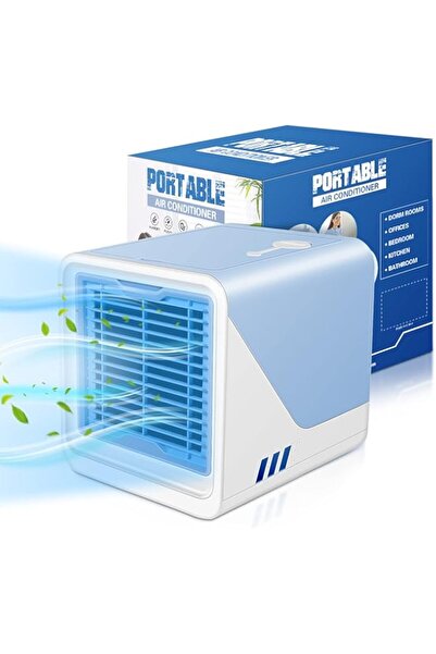 Generic مكيف هواء محمول من Geohee للاستخدام الشخصي بثلاث سرعات للرياح، ومروحة تبريد هواء صغيرة، ومنفذ USB لتبريد الهواء الشخصي