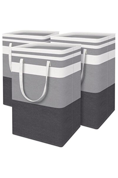 Generic YOUWE7 3-Pack Laundry Basket, Freestanding＆Waterproof Laundry Hamper, Collapsible Tall Clothes Ham