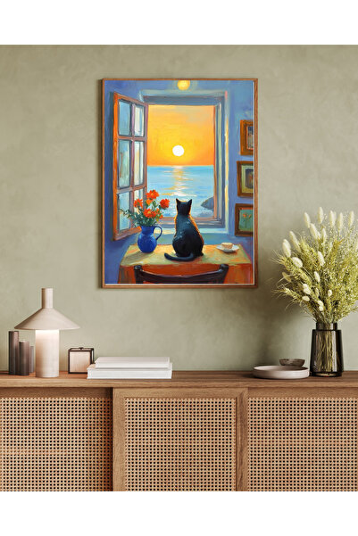 Tuba Decor Tablo dintr-o singură bucată cu rame din lemn pentru sufragerie, s...