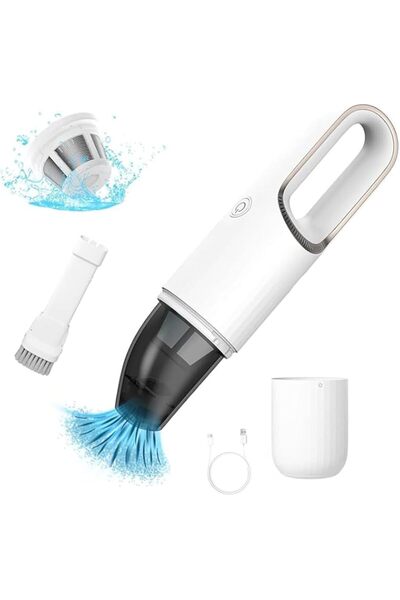 Generic مكنسة كهربائية للسيارة من لومينس، مكنسة كهربائية صغيرة لاسلكية محمولة باليد، قوة شفط قوية قابلة للتعديل 10000 باسكال