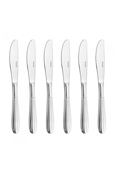 Inoxriv Set of 6 NOVIA main knives, 18/0 stainless steel, L21cm, 3mm thickness, glossy finish