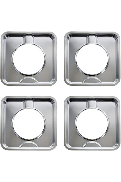 Generic صينية تنقيط موقد غاز KASTWAVE، 4 قطع SGP-400 أغطية بطانة بديلة لموقد ...