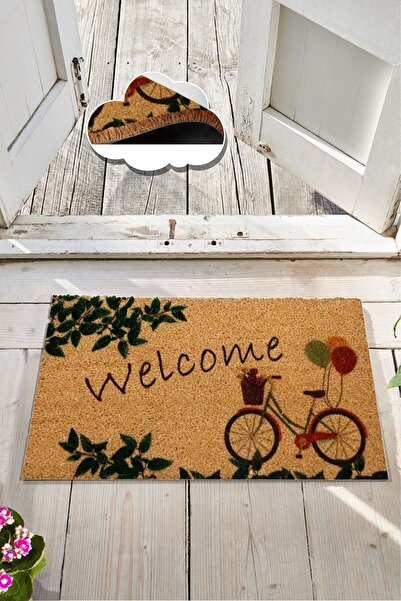 Heza Home Coco Wheel Doğal Koko Paspas,Kıl Kapı Önü Paspası