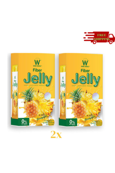 Wink White 2x ألياف جيلي الأناناس مكمل غذائي يقلل الدهون وينظف البشرة