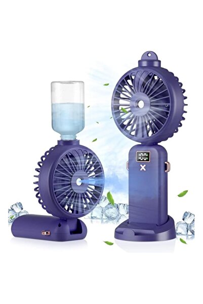 Generic مروحة Joyzzz المحمولة باليد، مروحة يدوية قوية مع بطارية قابلة لإعادة الشحن بقوة 5000 مللي أمبير في الساعة و5 سرعات،