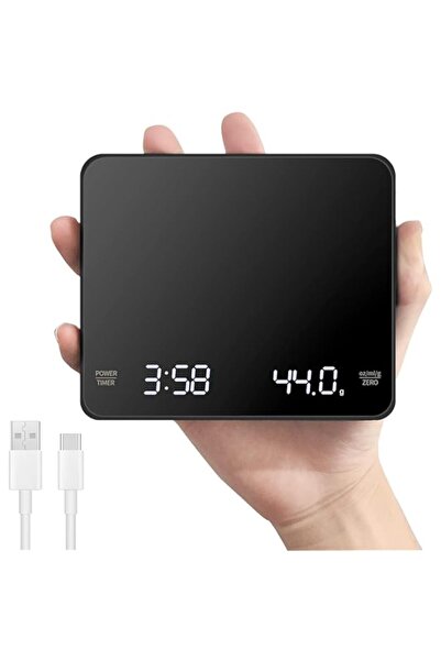 Generic ميزان قهوة رقمي صغير من OBEST مزود بمؤقت، قياس دقيق من 0.1 جرام إلى 3 كجم، ميزان مطبخ رقمي Foo