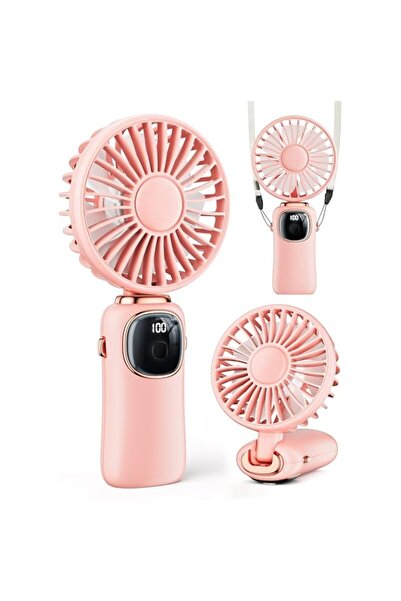 Generic مروحة كولد سكاي المحمولة باليد، مروحة تعمل بالبطارية 4000 مللي أمبير/ساعة مع شاشة LED، محمولة باليد/للرقبة/للمكتب 3