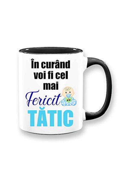 OEM Cană personalizată cu mesajul „în curând voi fi cel mai fericit tată”, Be...