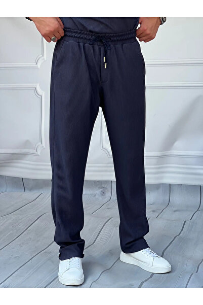 MODEFENDİ Kalın Fitil Desen Jogger Pantolon