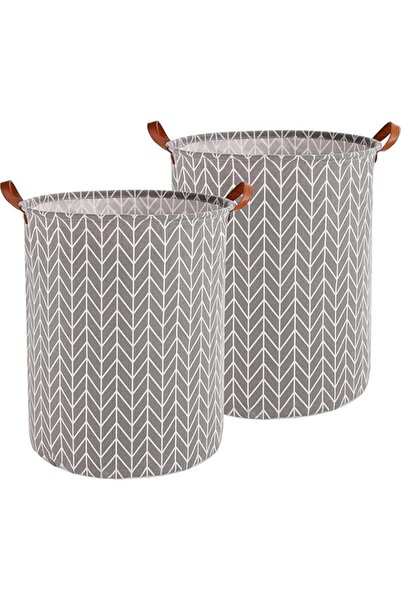 Generic AIMBIGG 2 Pack Laundry Baskets Foldable, 65L Waterproof Laundry Basket, Collapsible Laundry Hamper W