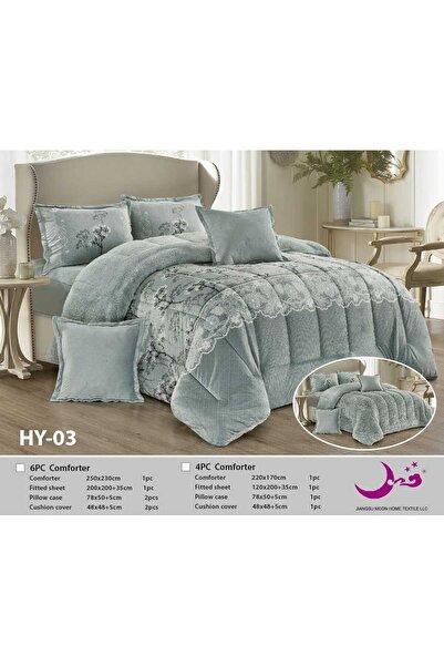 Moon مفرش شتوي فرو مشجر نفر كوين 170*210