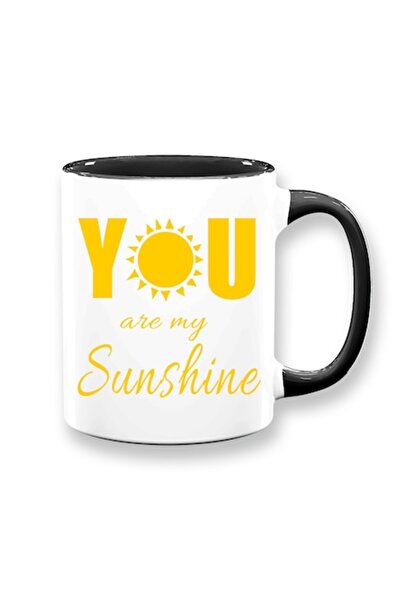 OEM Cană personalizată cu mesajul „Ești soarele meu”, Betaprint, albă cu inte...