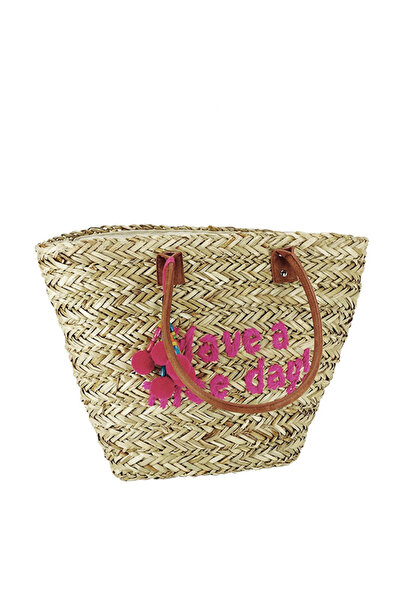 Flora&Co Paris άχυρη τσάντα παραλίας B-GP-CZ11901115 Μπεζ