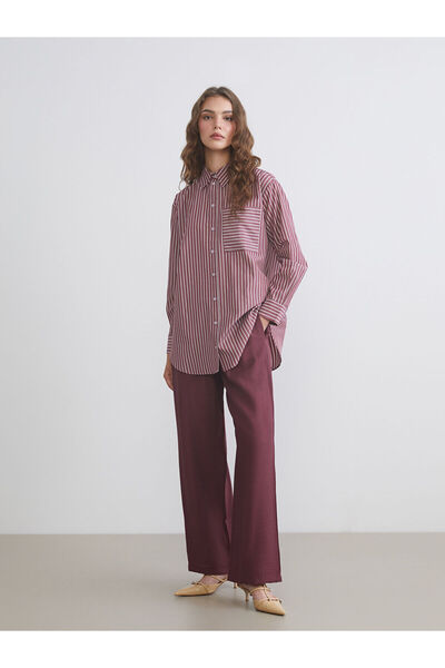 LC Waikiki Pantaloni pentru femei cu talie elastică și picioare largi, de sez...