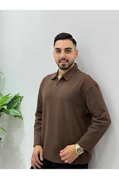 HA-KA GİYİM Swea tricou 1. pentru bărbați, cu guler polo, cu două fețe Țesătu...