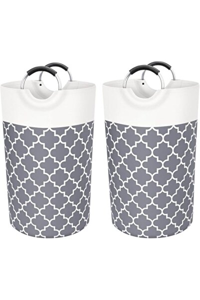 Generic SIMPDIY【2 Pack】Large Laundry Hamper,82L Laundry Basket Washing Bin Clothes Bag Collapsible Tall