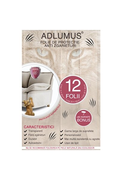 ADLUMUS Set 12 Protective Sheets Against Scratches from Cats and Dogs for Fur...