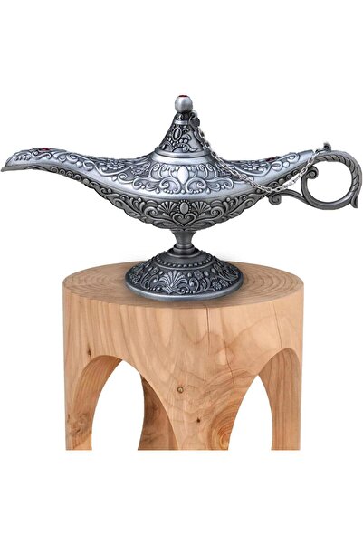 e-life shop Lüks İşlemeli Alaaddin’in Sihirli Lambası 35 cm Tütsülük Buhurdan...