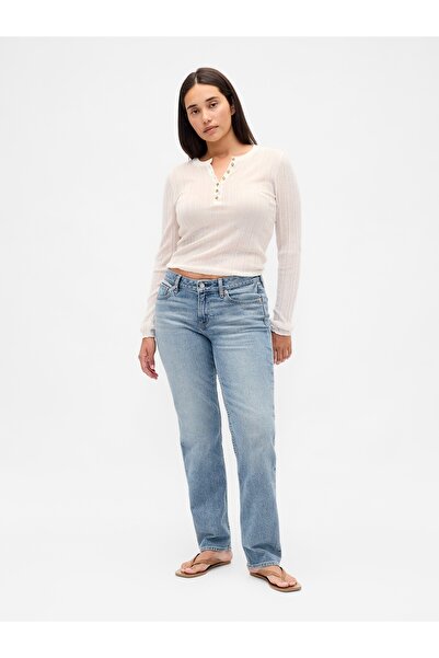 GAP Kadın Açık Mavi Curvy Low Rise '90s Jean Pantolon