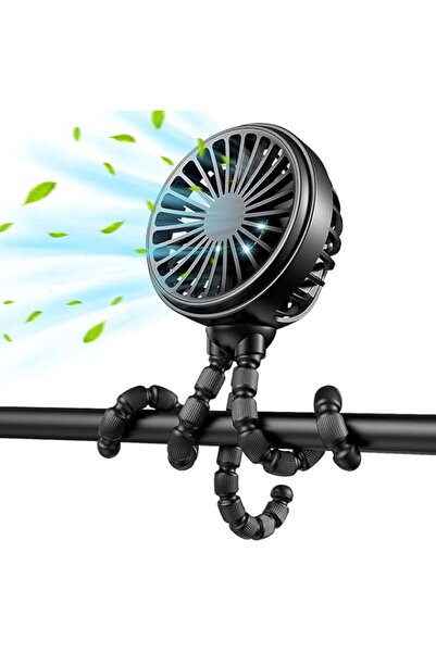 Generic مروحة عربة الأطفال الصغيرة من KATGROCHIR، مروحة شخصية محمولة بثلاث سر...