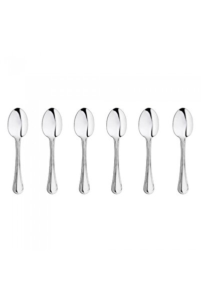 Inoxriv Set of 6 YORK coffee spoons, 18/0 stainless steel, L12cm, thickness 2mm, glossy finish
