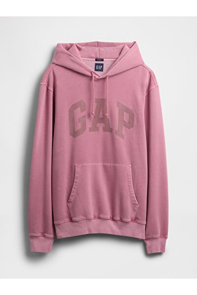 GAP Erkek Açık Pembe VintageSoft Arch Logo Sweatshirt
