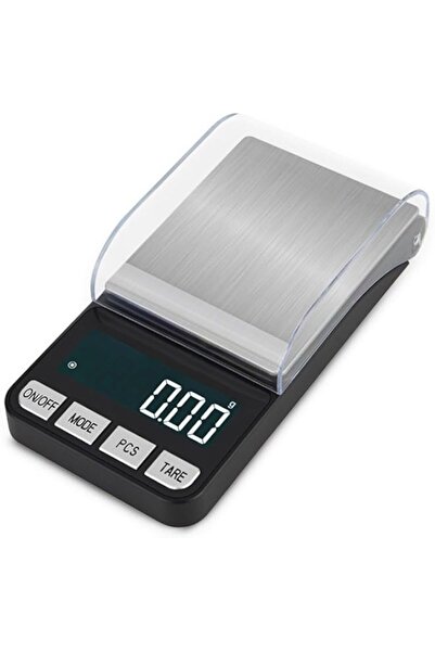 Generic ميزان جيب رقمي من لانكون مع غطاء مقاوم للرياح عالي الدقة 0.01 جرام ووظيفة الوزن الصافي